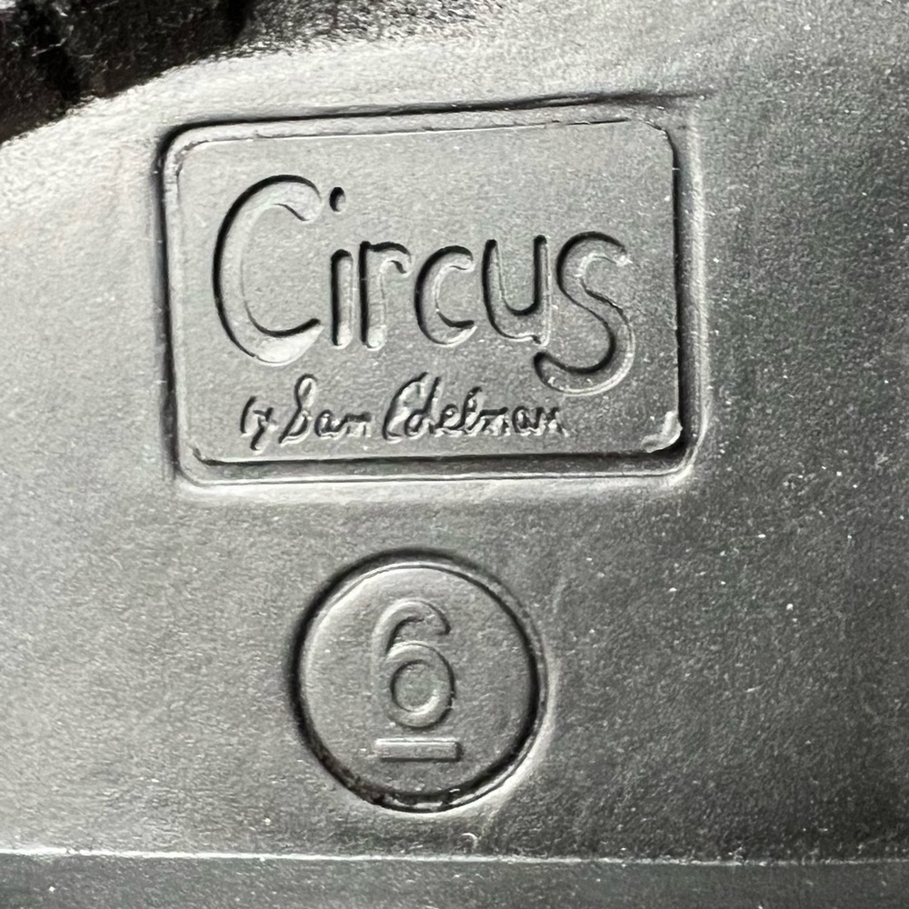 Sam Edelman Circus Black Shiny Rubber Lace Up Combat Boots, Size 6 - Picture 10 of 10